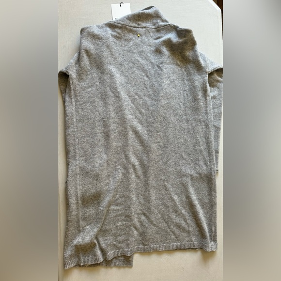 NWT Cuyana Single-Origin Open Cashmere Long Cardigan in Light Heather Grey - Picture 4 of 10